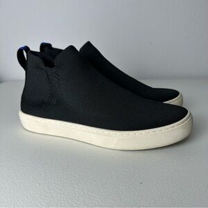 Rothy’s Black The Chelsea Hightop Ankle Slip On Sneakers Shoes Size 7.5